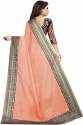 JANKI PEACH CHANDERI COTTON SLIK SAREES thumb 2