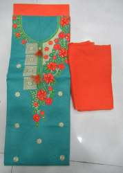 JINISHA C-GREEN COTTON DRESS MATERIAL