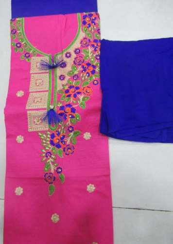 JINISHA PINK COTTON DRESS MATERIAL