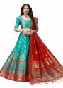 Jiyana C-Green_1 Banarasi Silk Lehnga 