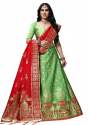 Jiyana Green Banarasi Silk Lehnga 