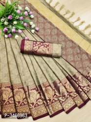 Jiyana Gulab Beige Cotton Saree