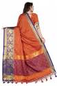 Jiyana Gulab Orange Cotton Saree thumb 2