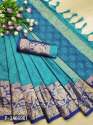 Jiyana Gulab SkyBlue Cotton Saree