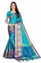 Jiyana Gulab SkyBlue Cotton Saree thumb 1