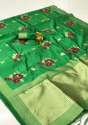 JIYANA PHOOL PERROT SILK SAREE