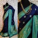 JIYANA ROYAL NAVY BLUE BANARASI SILK SAREE