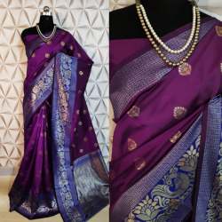 JIYANA ROYAL PURPLE BANARASI SILK SAREE
