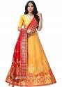 Jiyana Yellow Banarasi Silk Lehnga 