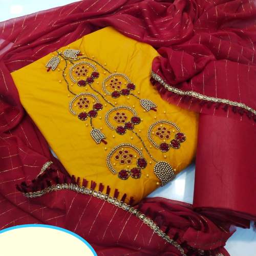  KAIRA YELLOW COTTON DRESS MATERIAL