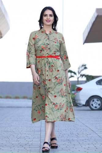 KALKI&BIBA GREEN_1 RAYON KURTI 