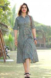 KALKI&BIBA GREEN_3 RAYON KURTI 