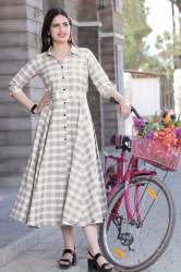 KALKI&BIBA WHITE RAYON KURTI 