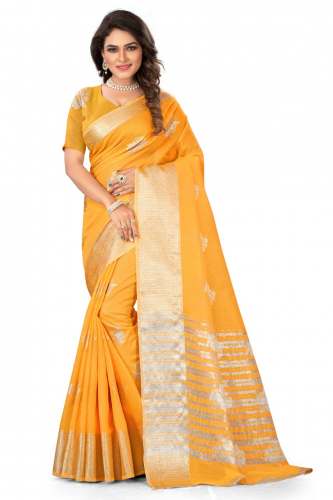  Kaneera Yellow Silk Saree