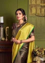Kashish Brown Lichi Silk Saree