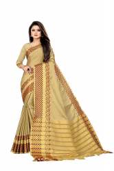 KASHVI VOL 1 BEIGE COTTON SILK SAREES