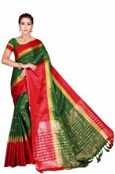 Kaveri green Cotton Saree