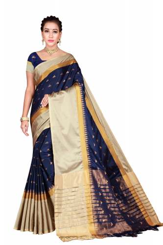 Kaveri NavyBlue Cotton Saree