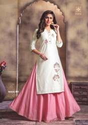 Kiana-Bindia Chanderi Kurti with Plazzo Collection