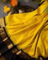 Kiran Yellow Banarasi Silk Saree