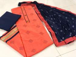 KREYA ORANGE COTTON DRESS MATERIAL