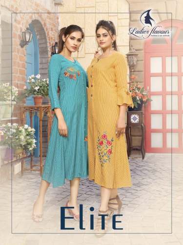 Ladies Flavour Elite Heavy Rayon Kurti  