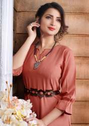 Ladies Flavour Laher Doted Rayon Kurti 