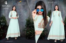 Latest Fancy Doted Rayon Stripes Kurtis