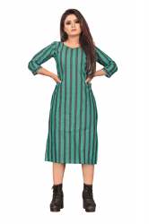 Lifesytle Green Cotton Kurti	