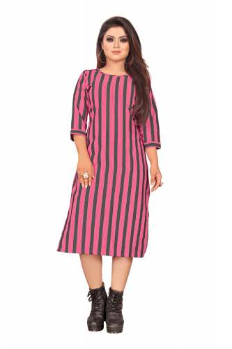 Lifesytle Pink Cotton Kurti	