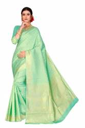 LIGHT PISTA COTTON SAREES