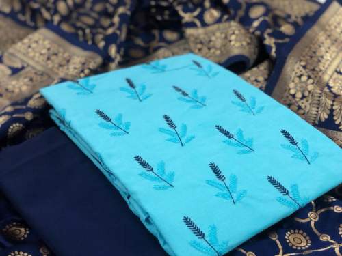 MAHI SKY COTTON DRESS MATERIAL
