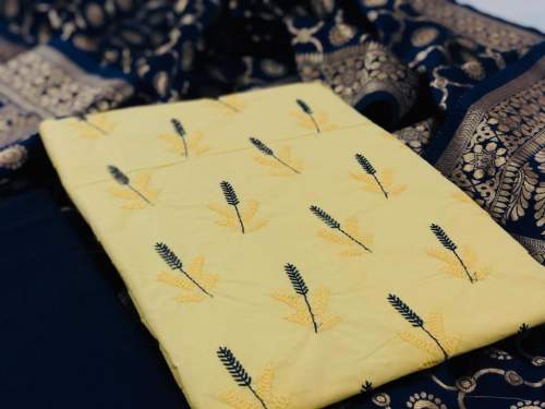 MAHI YELLOW COTTON DRESS MATERIAL