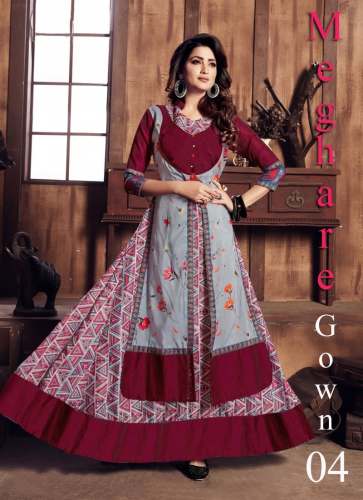Meghare Gown Cotton Rayon Kurti