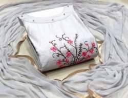 MERISHA GREY COTTON DRESS MATERIAL