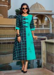 Mili Juli Vol-01 Green-Blue Kurti