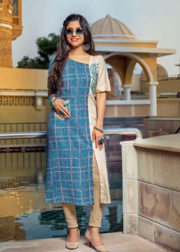 Mili Juli Vol-01 Sky Blue Kurti