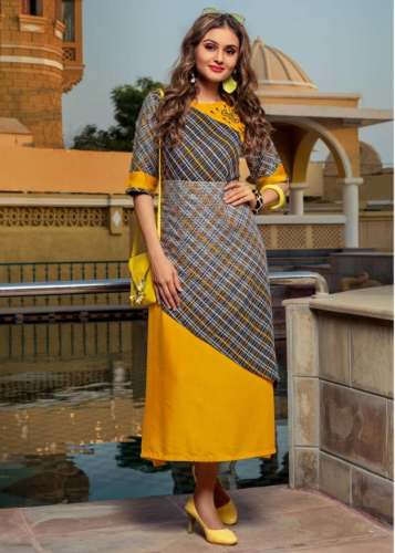 Mili Juli Vol-01 Yellow Kurti