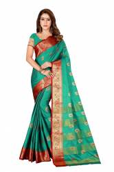 mina-morgreen cotton silk saree