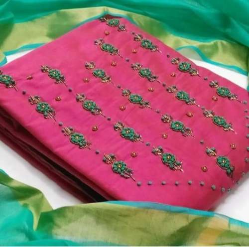 MONA PINK SEMI MODAL DRESS MATERIAL