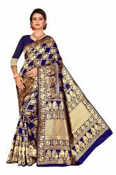 MOR HATHI BLUE COTTON SAREES