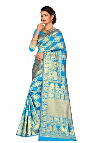MOR HATHI C-GREEN COTTON SAREES
