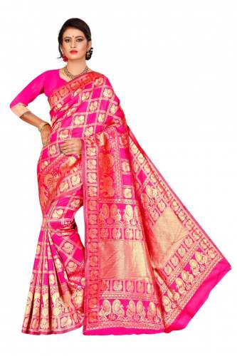 MOR HATHI PINK COTTON SAREES
