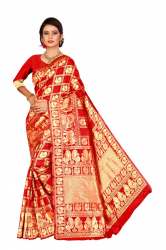 MOR HATHI RED COTTON SAREES