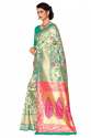 MOR VELL C-GREEN COTTON SAREES thumb 1