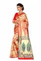 MOR VELL RED COTTON SAREES thumb 1