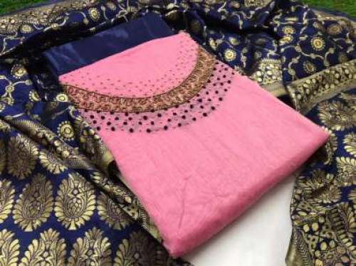 NAINA BABY PINK MODAL SILK DRESS MATERIAL