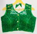 NEHA GREEN HEAVY NET BLOUSE