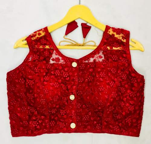 NEHA MAROON HEAVY NET BLOUSE