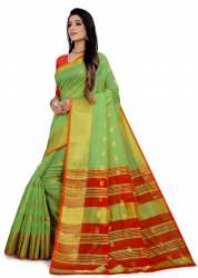 PATTERN BUTTA PERROT COTTON SAREES